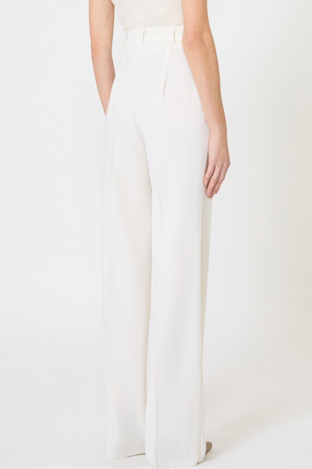 Pantalone in lana crêpe MSTQUASAR 010BIANCO Max Mara Studio