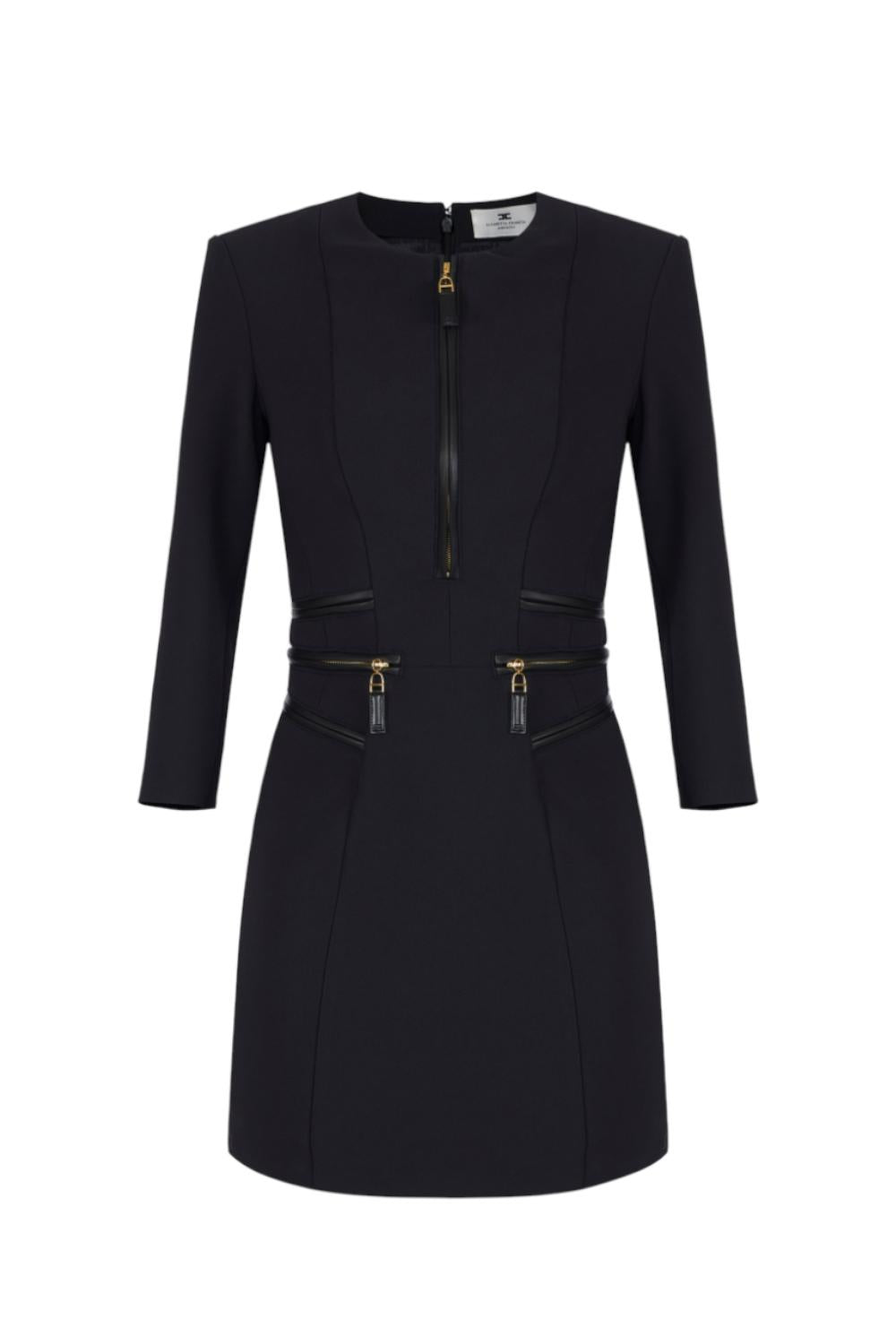 Abito in doppio crêpe con zip<BR/> AB823 56E2110 Elisabetta Franchi