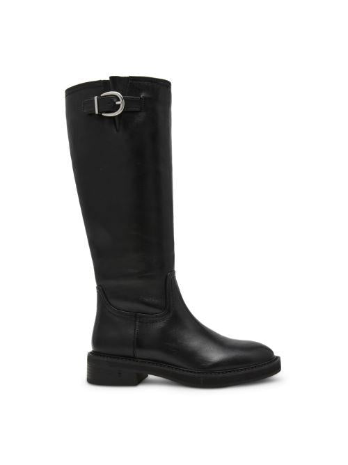 Stivale in Pelle con Fibbia e Zip Laterale LA RUE /BLACK Steve Madden