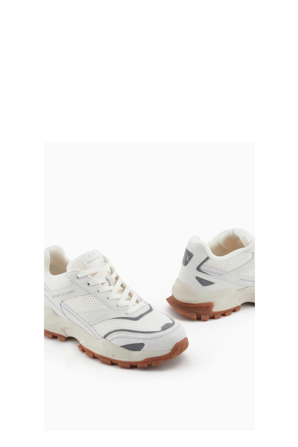 sneakers in nylon traforato e camoscio con suola oversize mesh miele XUX246 XV91600894 Armani Exchange
