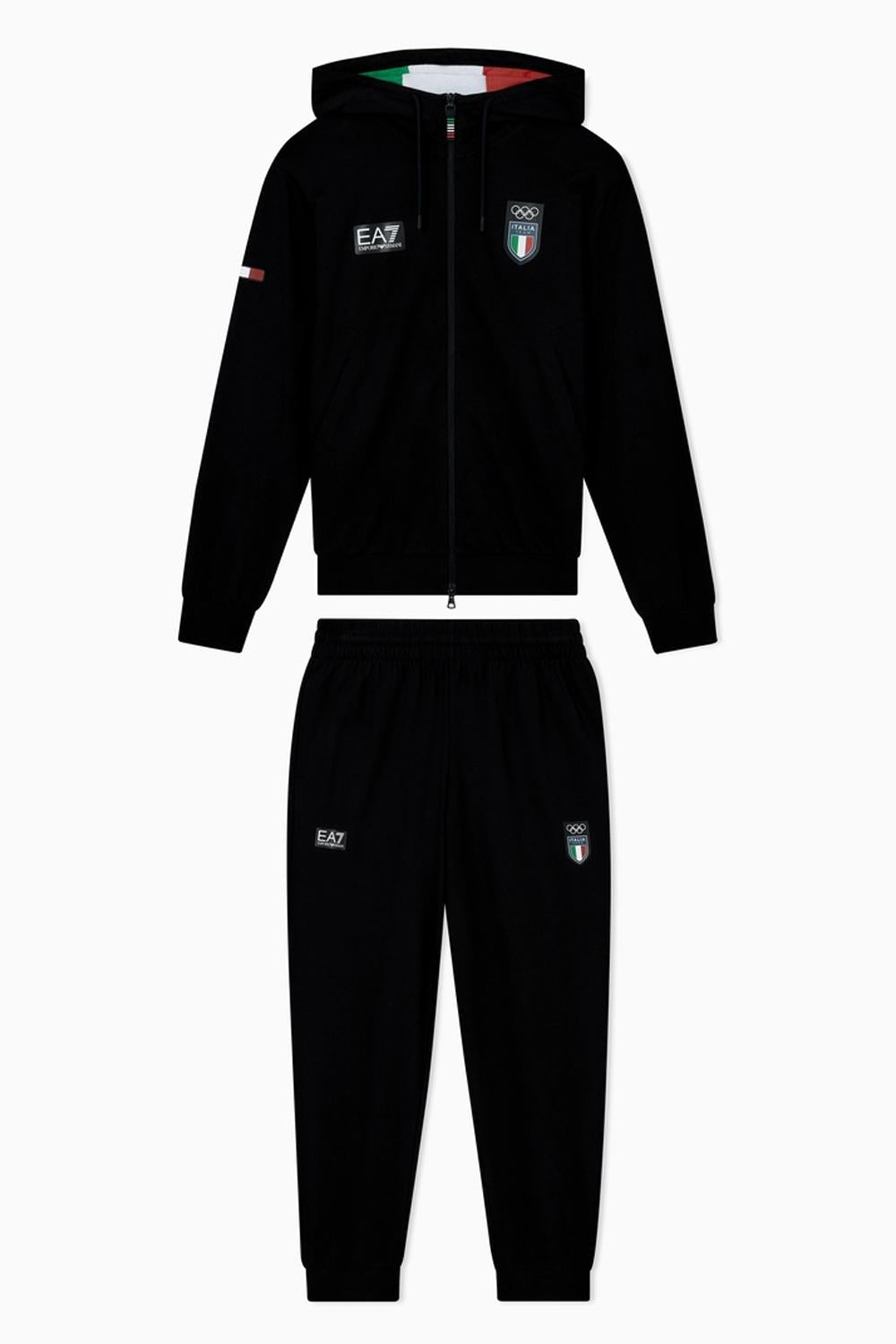 EA7 Italia Team Tuta Uomo in Cotone Giochi Olimpici Milano Cortina 2026 7M001852 AF24845UC001 EA7 Emporio Armani