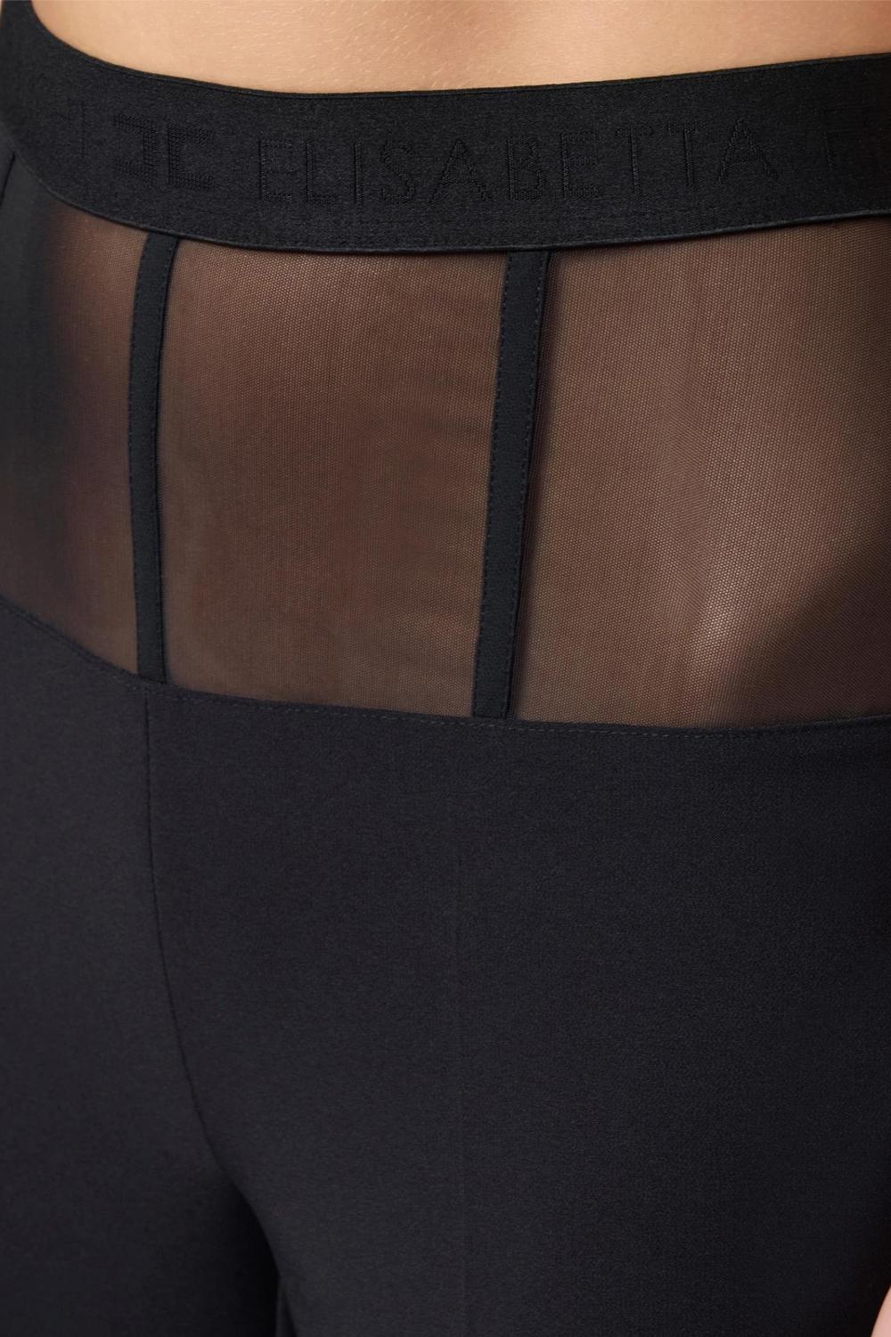 Pantaloni in crêpe con baschina in tulle<BR/> PA008 51E2110 Elisabetta Franchi