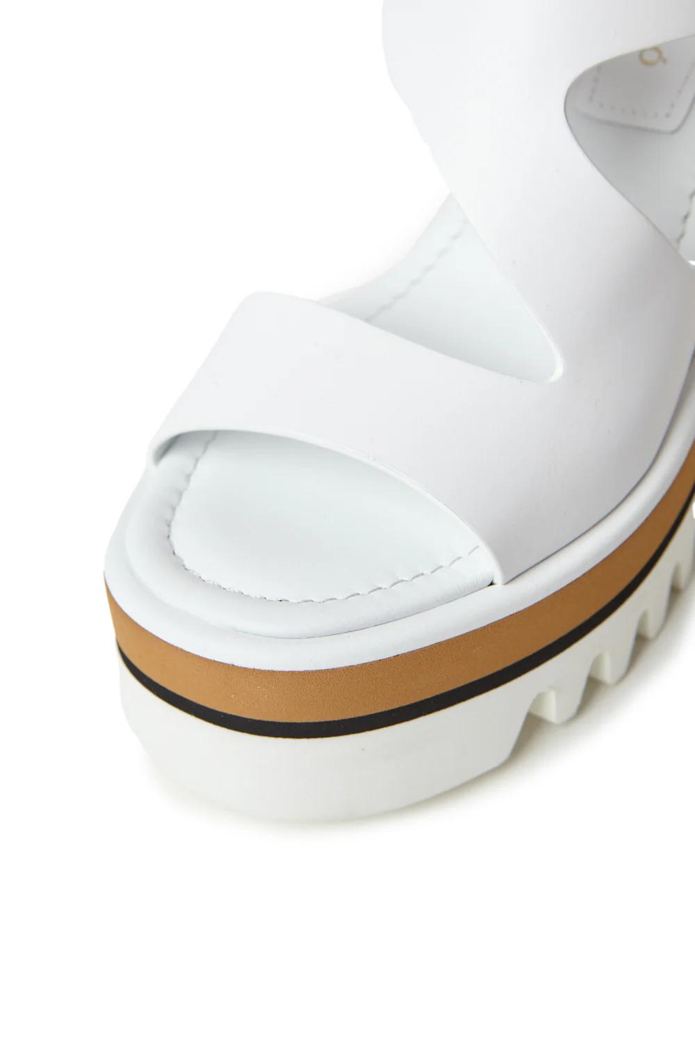 Sandalo con zeppa Paloma Barcelò Zarine in pelle <BR/> ZARINE WHITE Paloma Barcelò