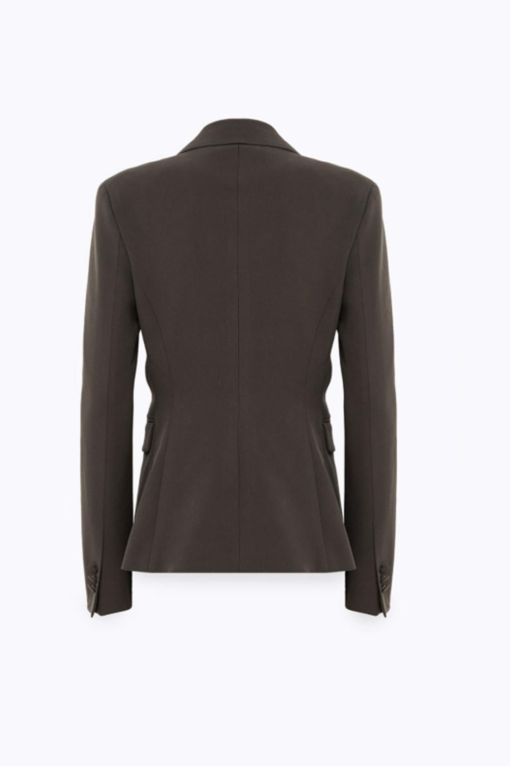 Giacca monopetto in flanella di viscosa stretch RF5285 T577190840 Blugirl