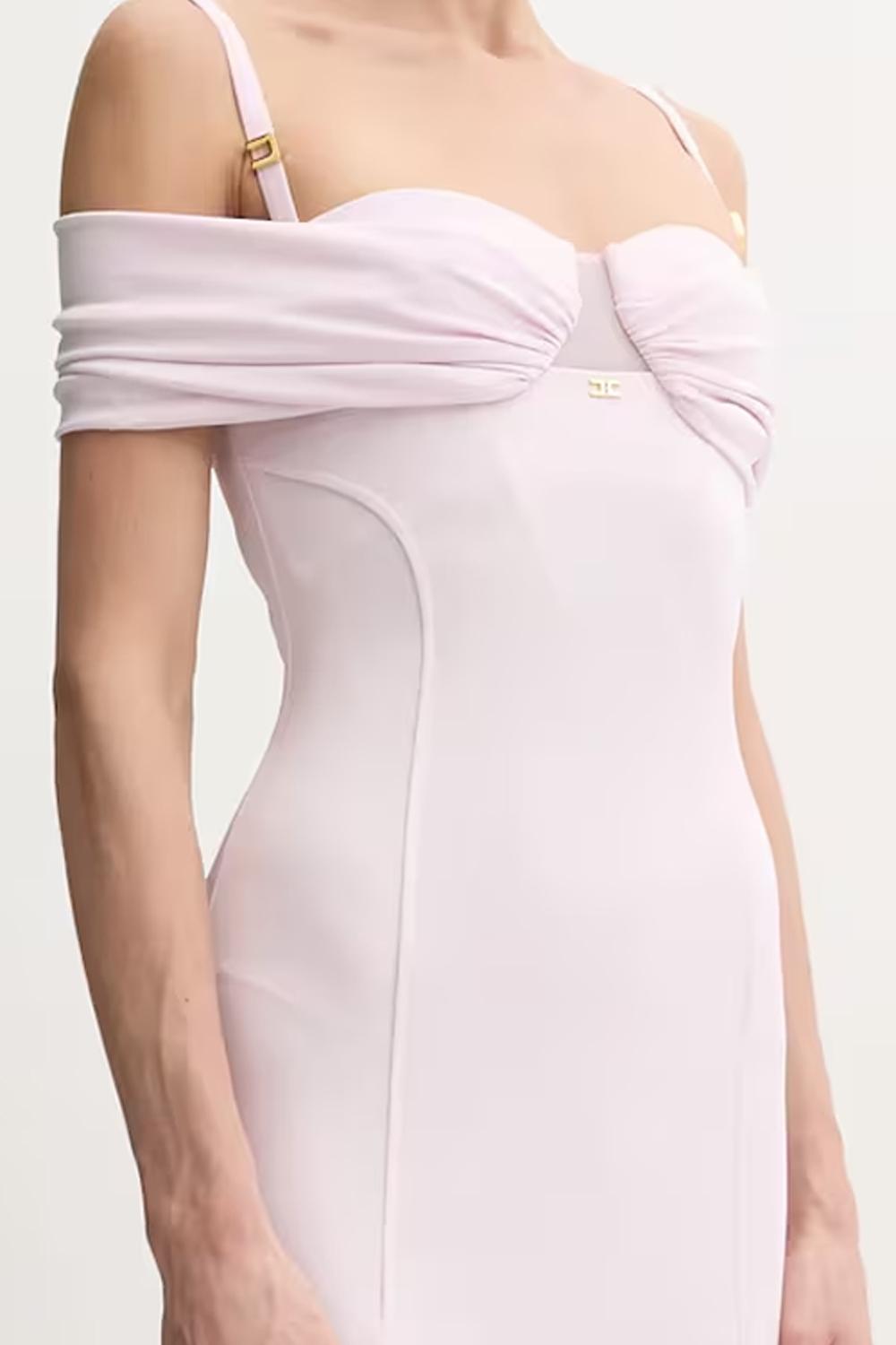 Abito Red Carpet in jersey crêpe con corsetto<BR/> ABR08 51E2544 Elisabetta Franchi