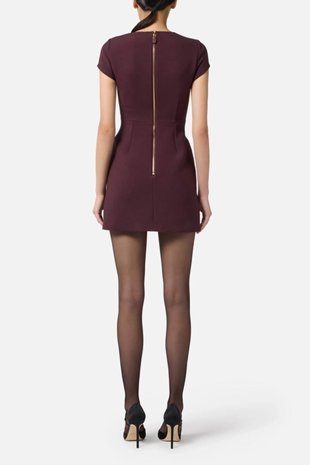 Abito in doppio crêpe con dettagli logo<BR/> AB819 57E2EA4 Elisabetta Franchi