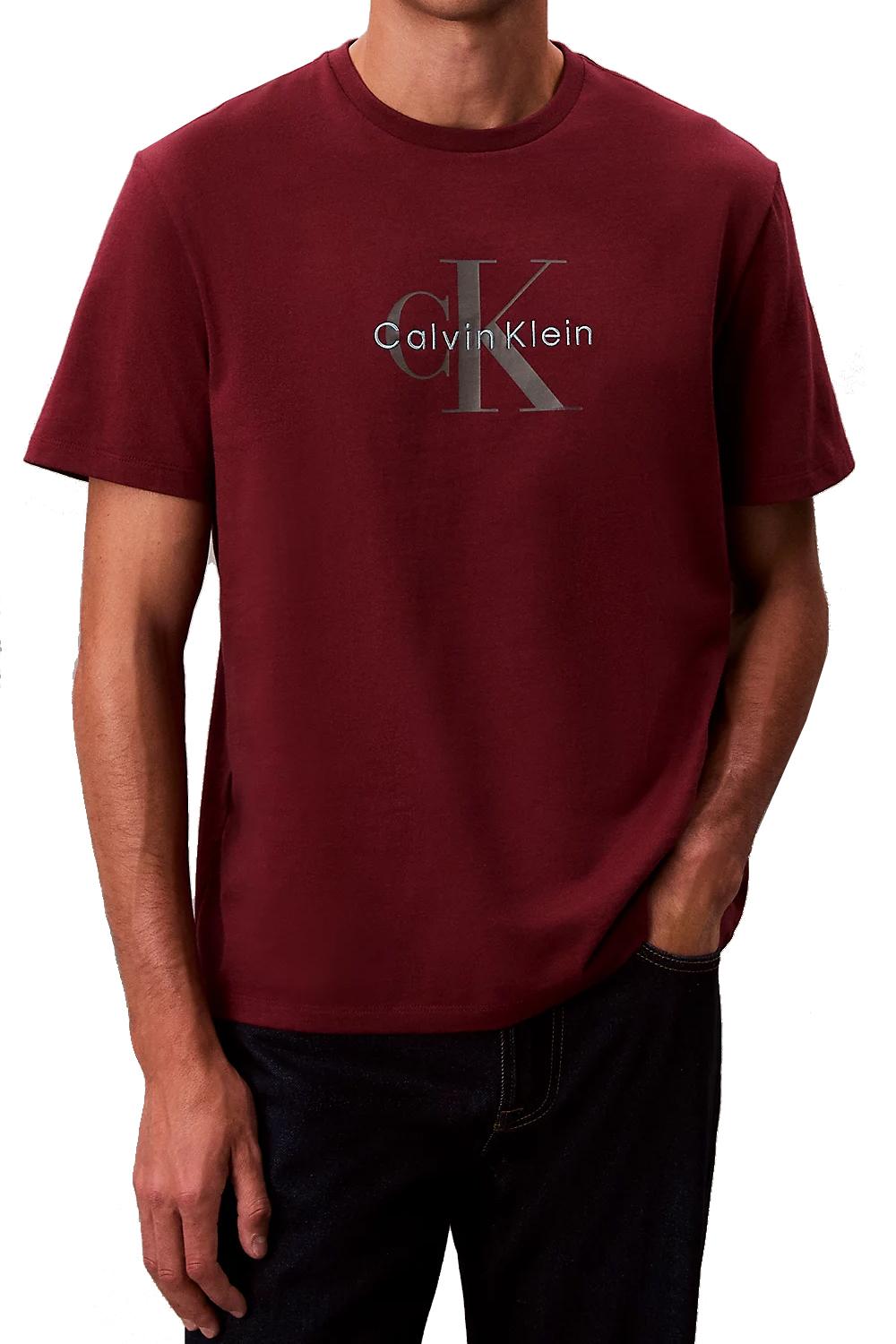 T-shirt con monogramma con logo<BR/> LV04RB862G WCV Calvin Klein