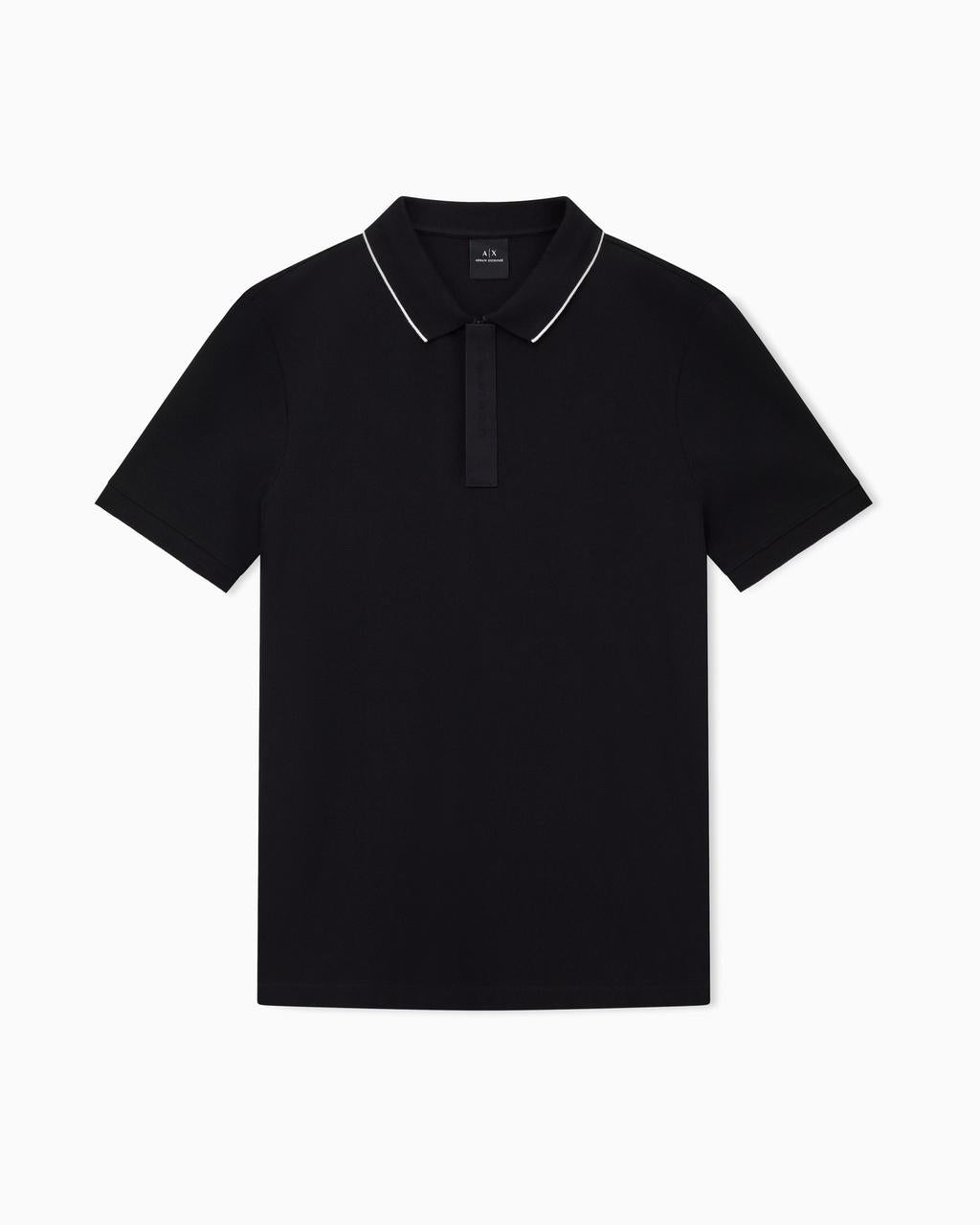 Polo Armani Exchange in cotone piquet con bordino a contrasto XM001285 AF10366UC001 Armani Exchange