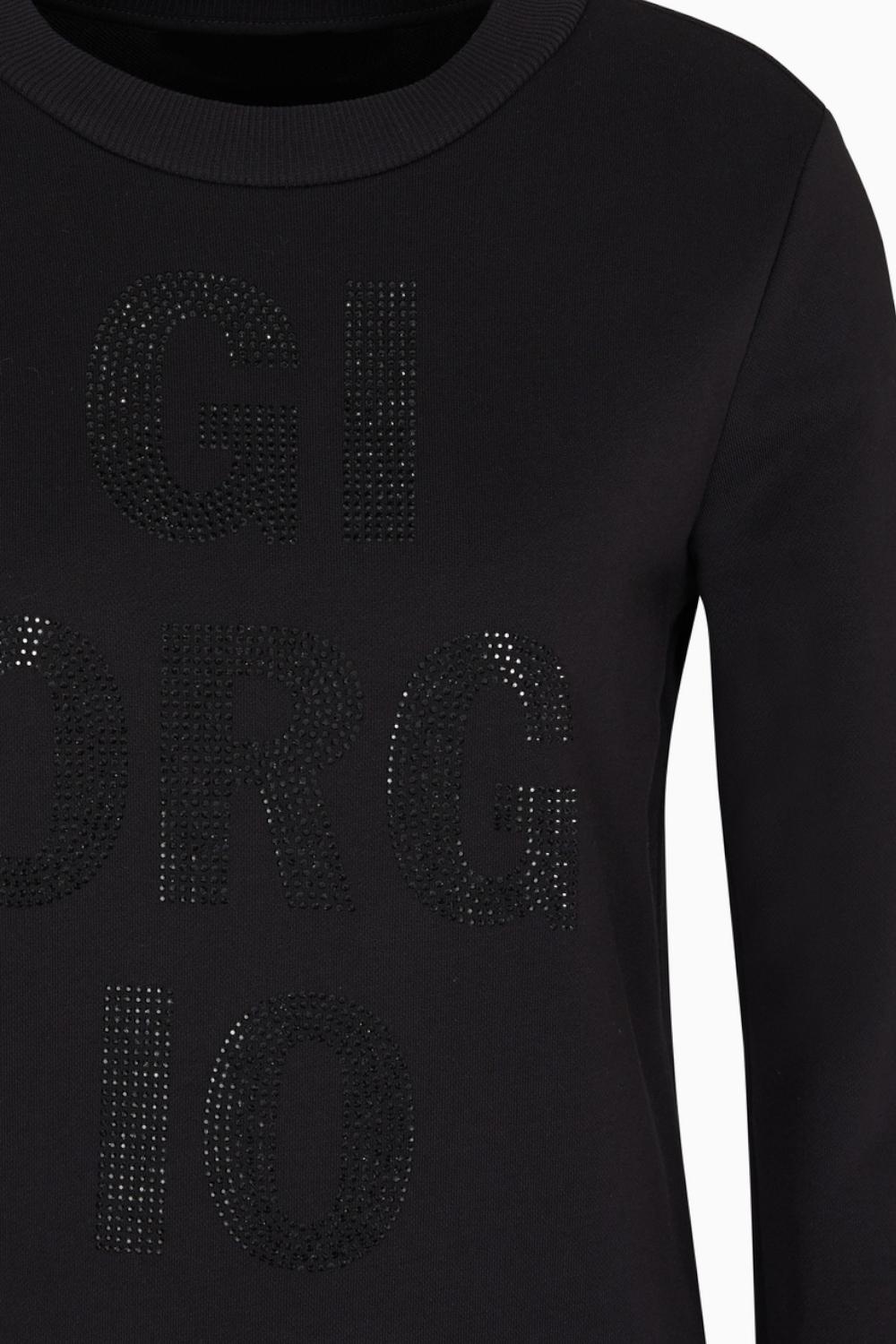 Felpa girocollo con strass XW000991 AF14284UC001 Armani Exchange