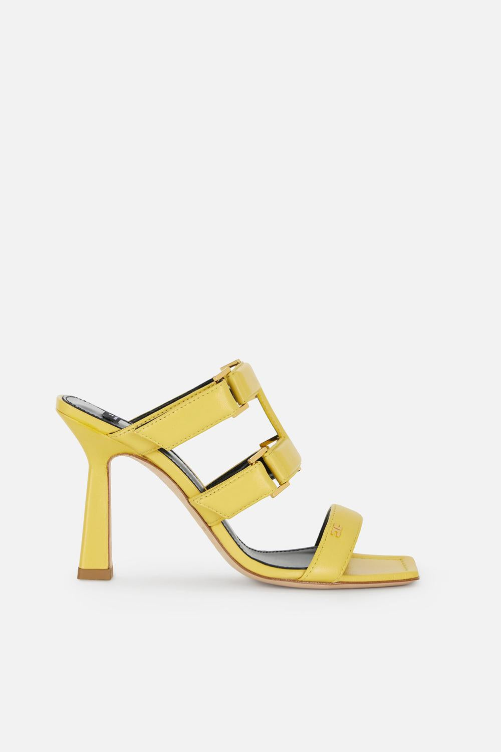 Sandali in Pelle Nappa con Dettagli Logo SA44L 62E2EV4 Elisabetta Franchi