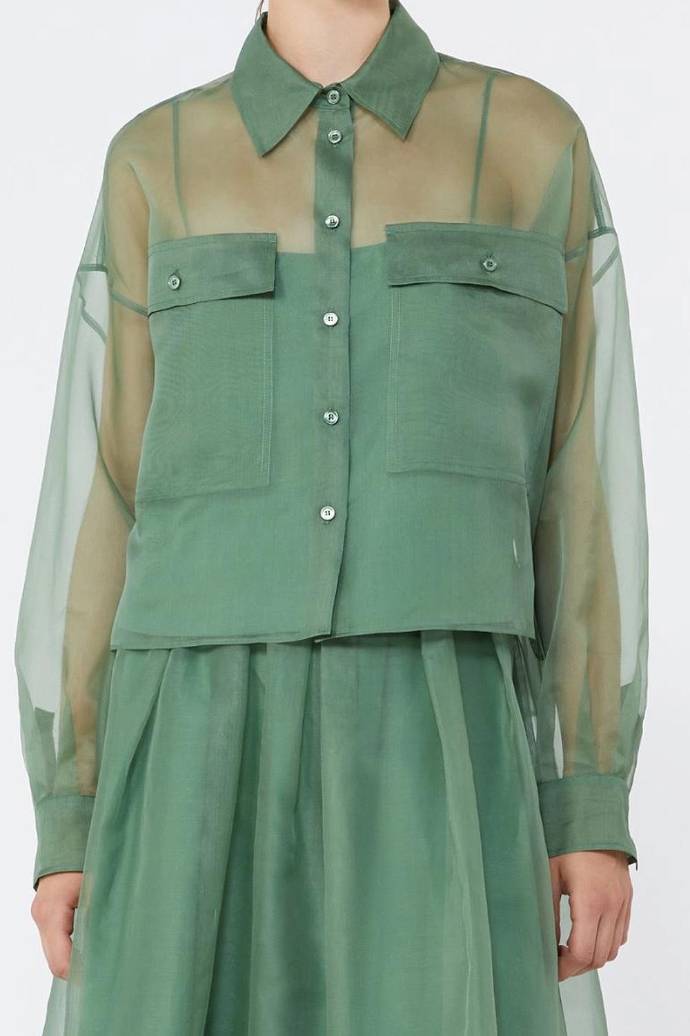 Camicia in organza di seta WKDCOLOMBA 063VERDE Max Mara Weekend