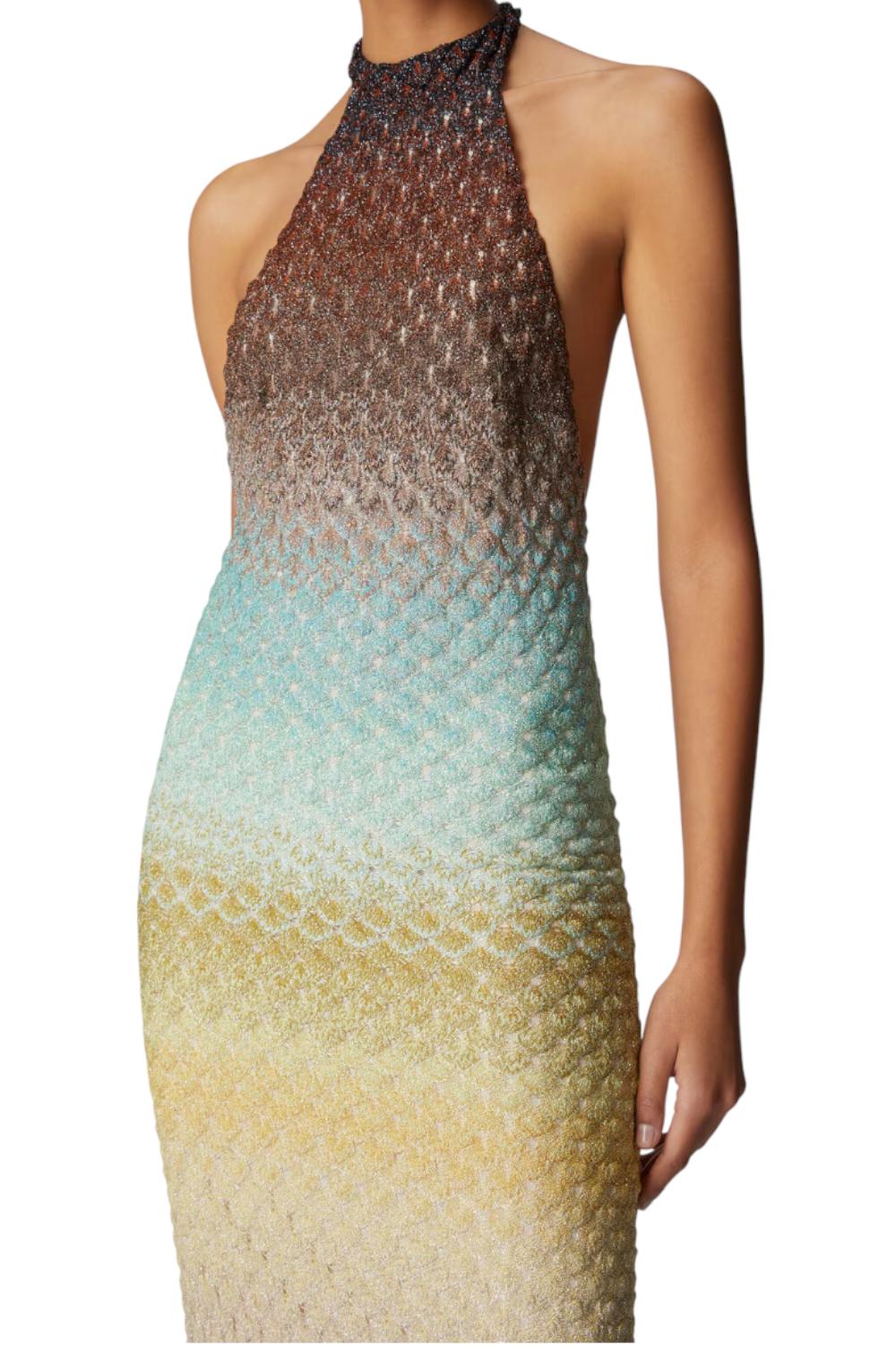 Abito midi dégradé con scollo allamericana<BR/> DS25SG3Z BR0134S6153 Missoni