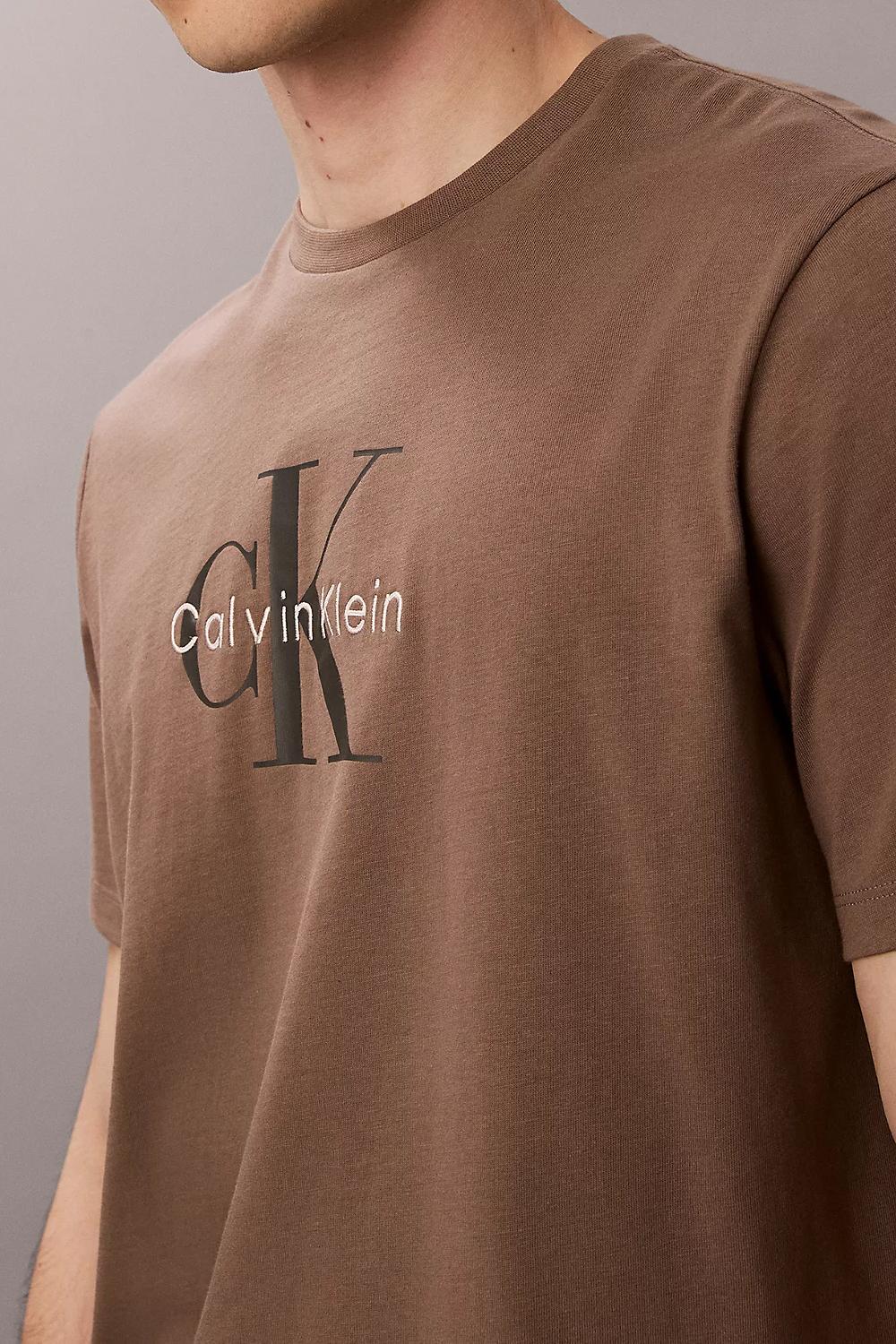 T-shirt con monogramma con logo<BR/> LV04RB862G GPF Calvin Klein