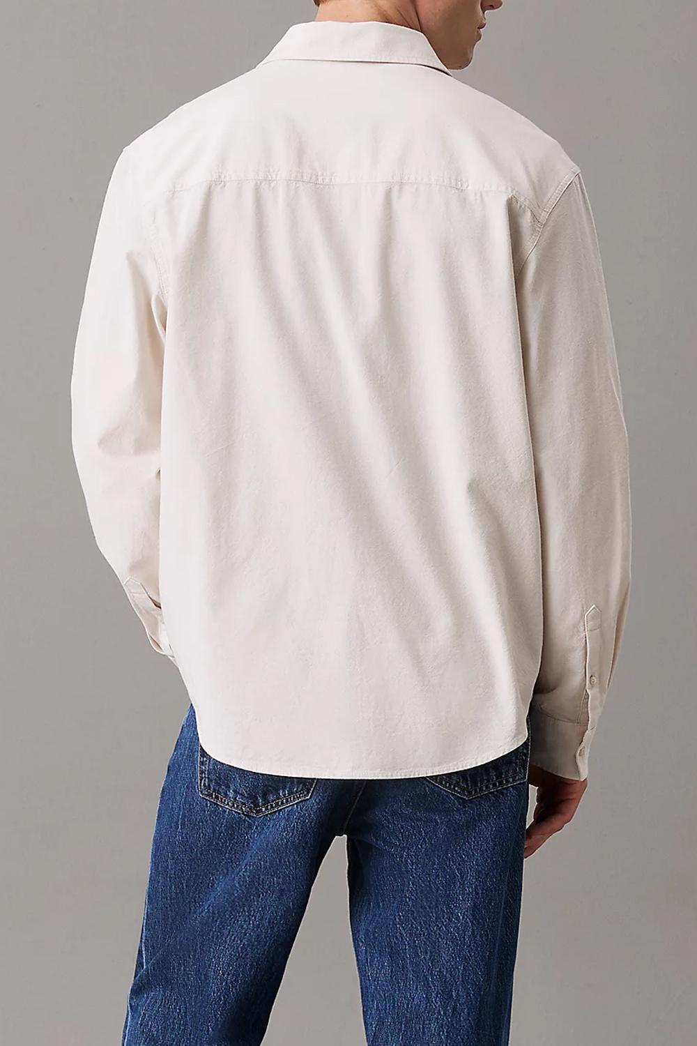Camicia in chambray di cotone taglio relaxed<BR/> J30J326726 PDH Calvin Klein