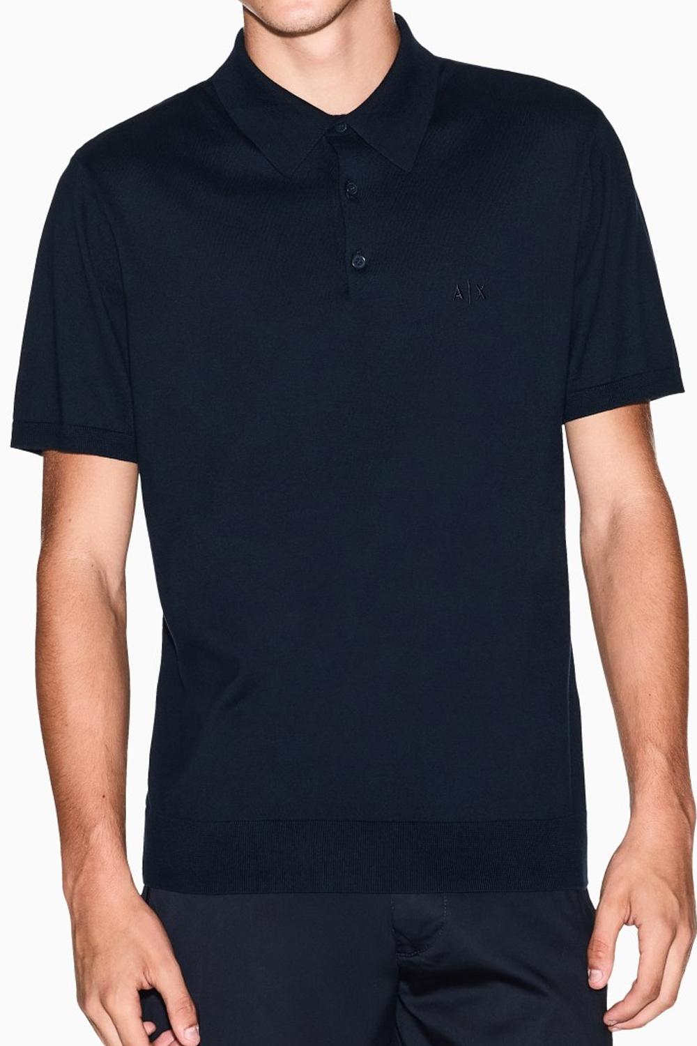 Polo in cotone lavorato a maglia con colletto 8NZF5D ZM3JZ1510 Armani Exchange