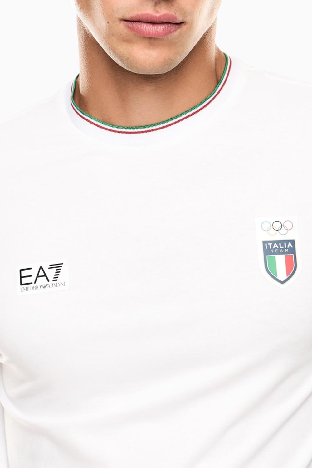 Italia Team T-shirt girocollo a manica corta in jersey stretch 7M001273 AF24845M0217 EA7 Emporio Armani