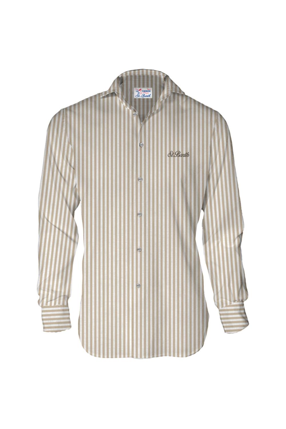 Camicia Pamplona in lino<BR/> PAMP001 /01930H Mc2 Saint Barth