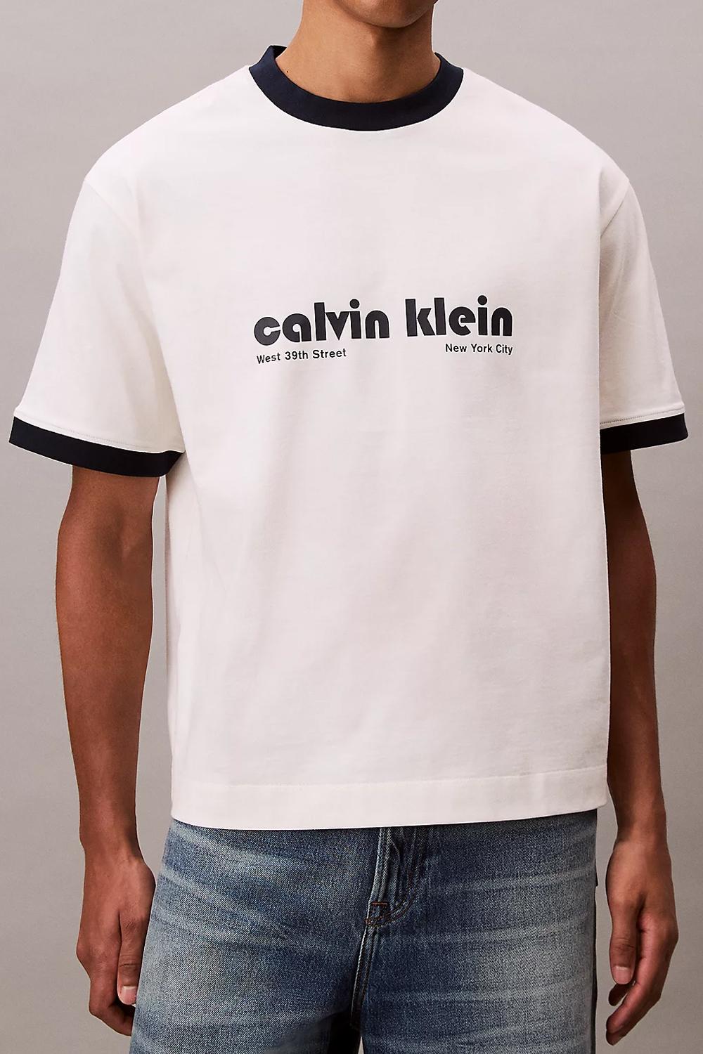 T-shirt retro logo retrò<BR/> LV04RC244G G71 Calvin Klein