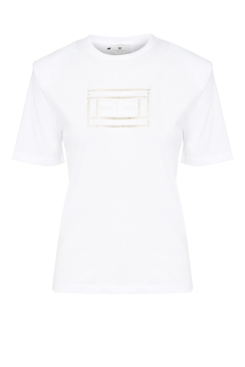 T-Shirt Girocollo con stampa MA016 51E2270 Elisabetta Franchi