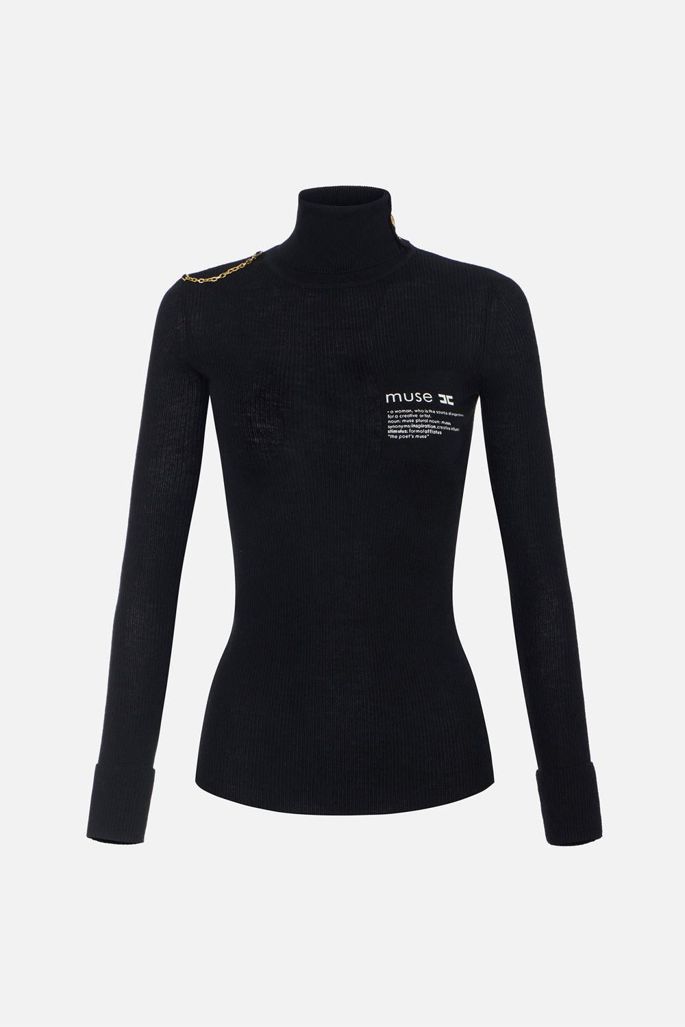 Dolcevita con dettaglio lettering MK43B 57E2110 Elisabetta Franchi