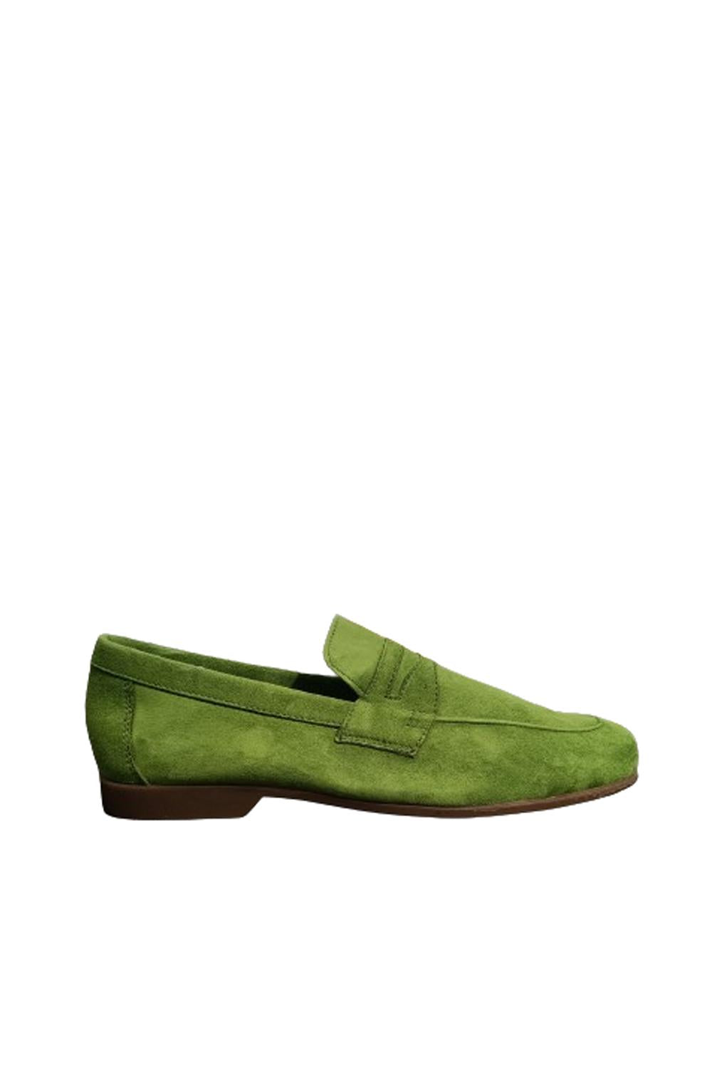 Mocassino in Camoscio Penny Loafer Antica Cuoieria 22845-VM6 AMALFIPRATO Antica Cuoieria