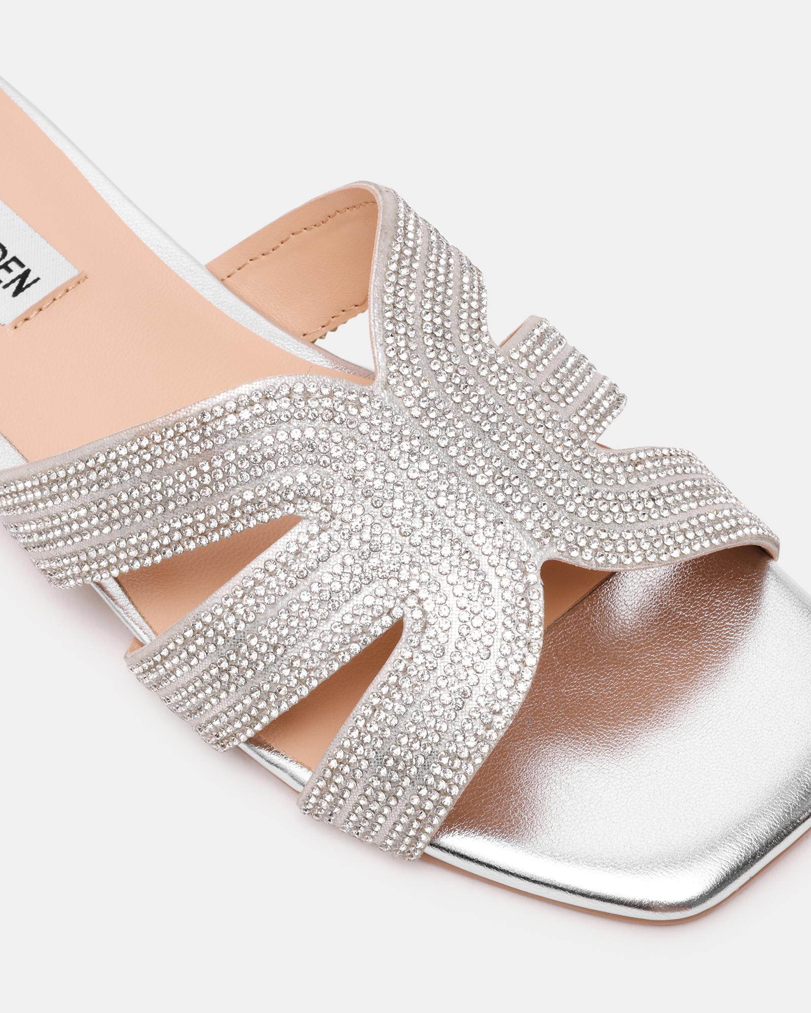 SEQUEL - sandalo basso con strass SEQUEL SILVER Steve Madden