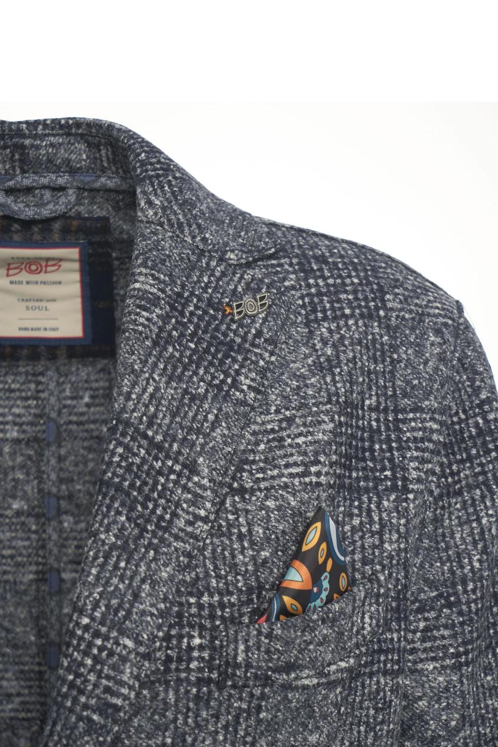 Giacca Monopetto in Lana e Seta Blu MARDEN178 BLU Bob