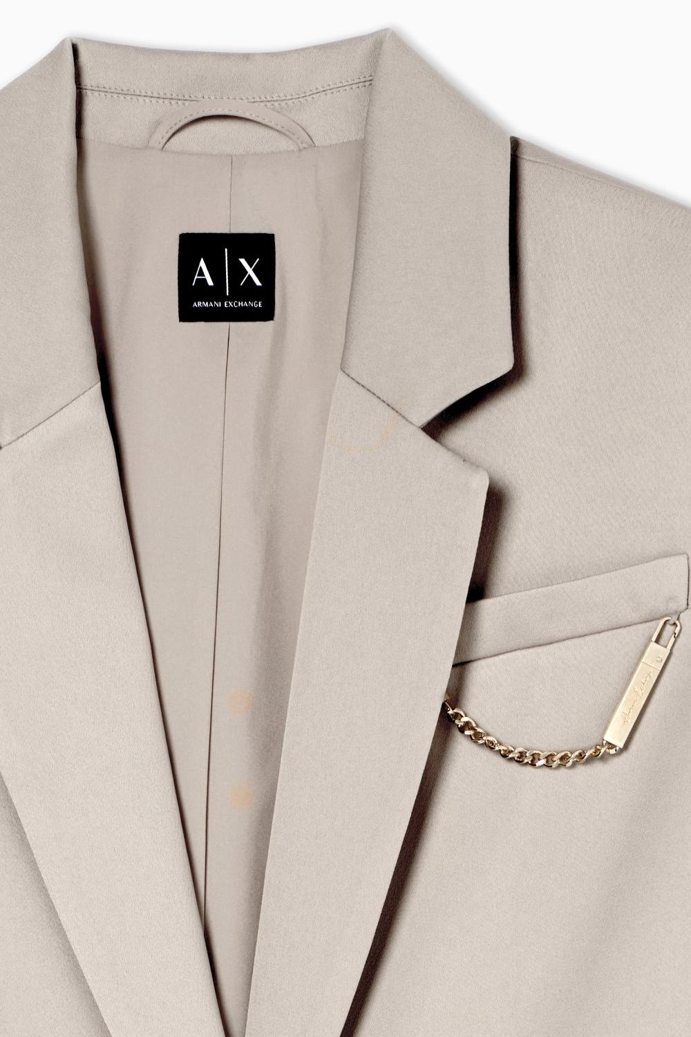 Giacca in crepe con catenella XW001953 AF21553U6223 Armani Exchange
