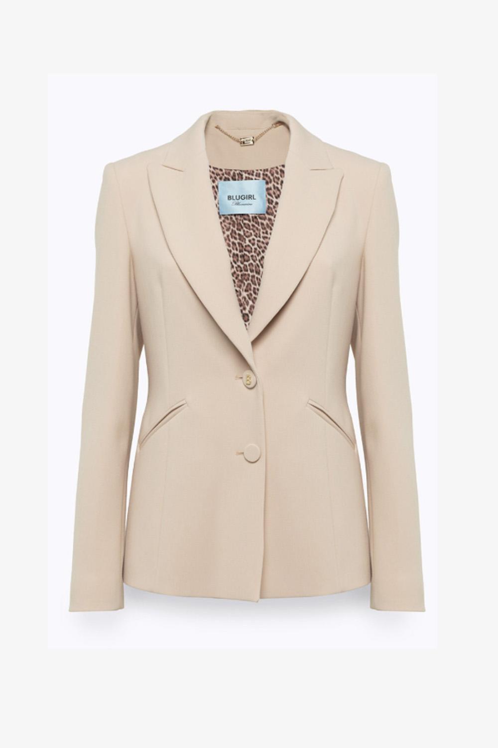 Blazer in cady di misto viscosa stretch RF5020 T3190X0436 Blugirl