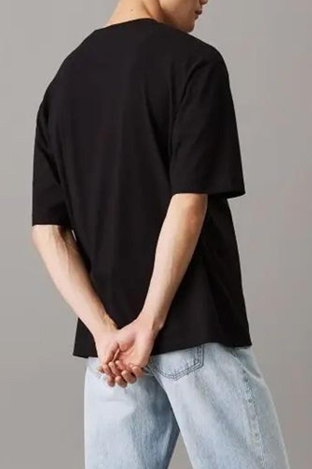 T-shirt in jersey pesante taglio relaxed<BR/> J30J326458 BEH Calvin Klein
