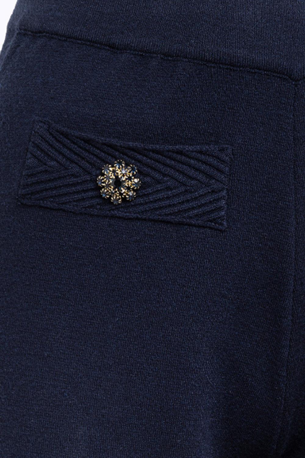 PANTALONI IN MAGLIA CON BOTTONI GIOIELLO RF5260 MA41R93812 Blugirl