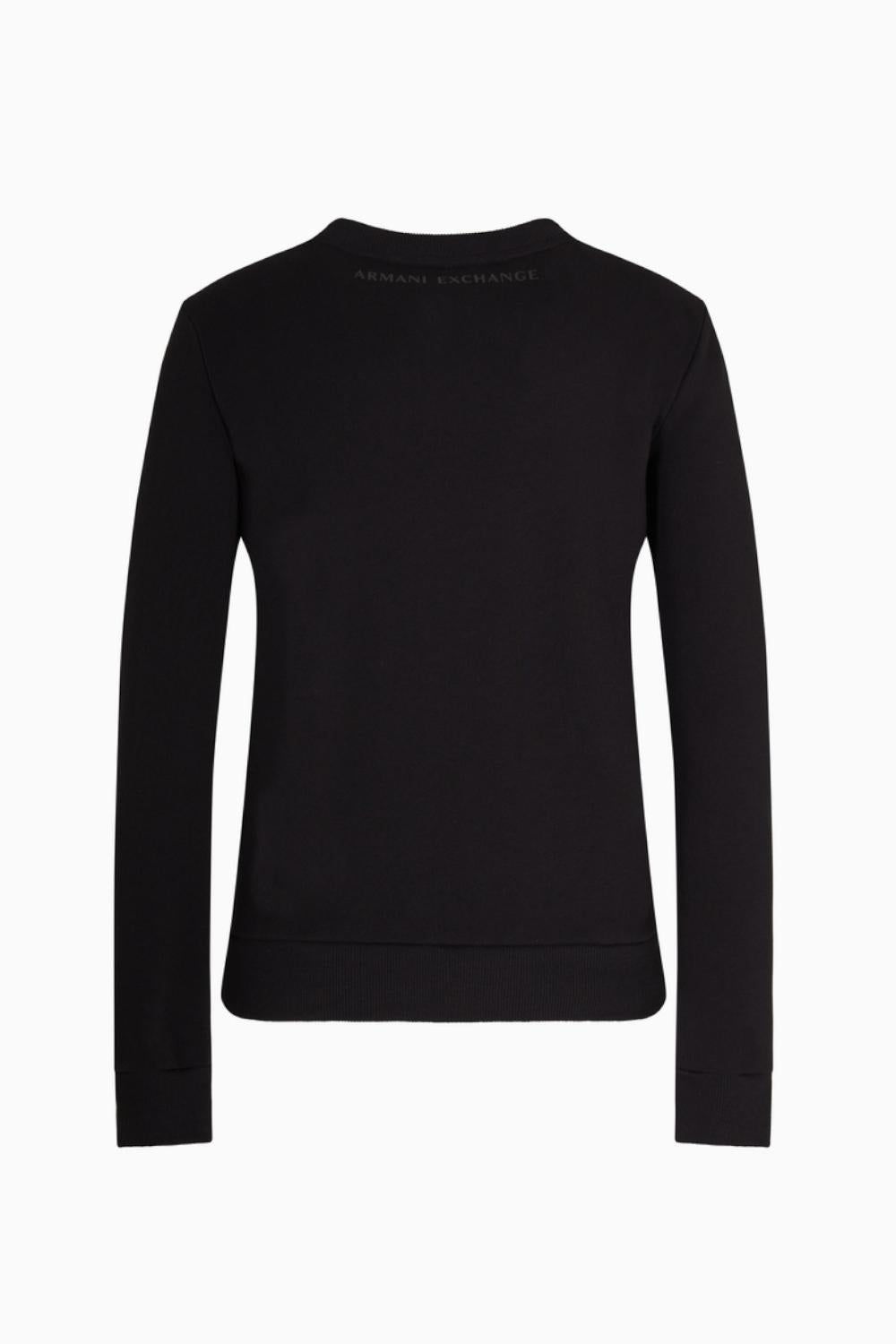 Felpa girocollo con strass XW000991 AF14284UC001 Armani Exchange