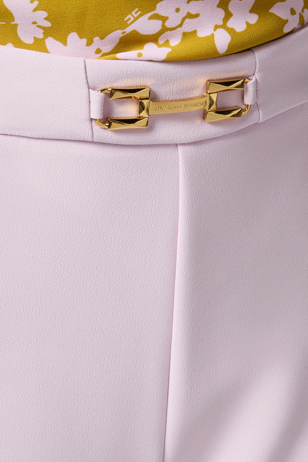 Shorts in crêpe con morsetto e patte<BR/> SH007 51E2544 Elisabetta Franchi