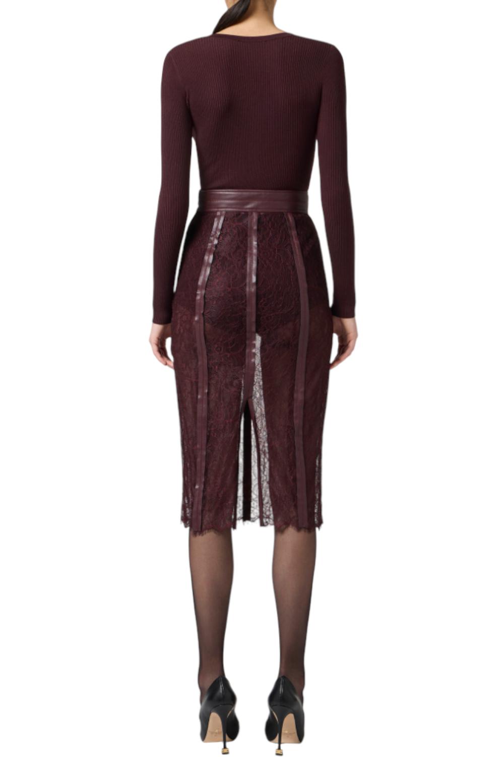 Maglia a costine con taschino<BR/> MK12B 56E2EA4 Elisabetta Franchi