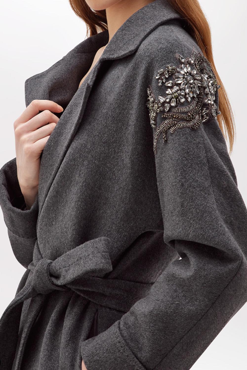 CAPPOTTO IN PANNO CON RICAMO RF5241 T221A02073 Blugirl