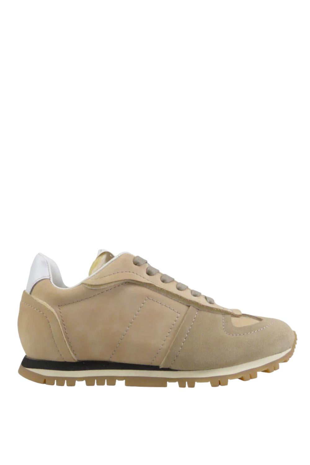 Sneakers Donna Maison Margiela in Nylon Beige e Suede Dettagli Grezzi S58WS0186 P3976H9402 Maison Margiela