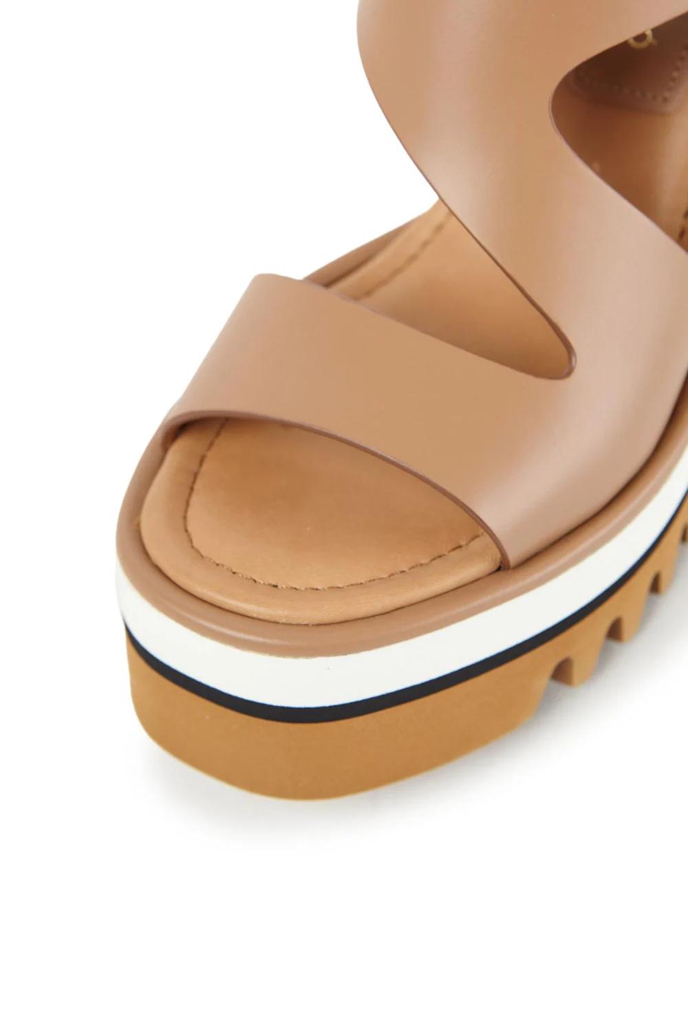 Sandalo con zeppa Paloma Barcelò Zarine in pelle ZARINE CAMEL Paloma Barcelò
