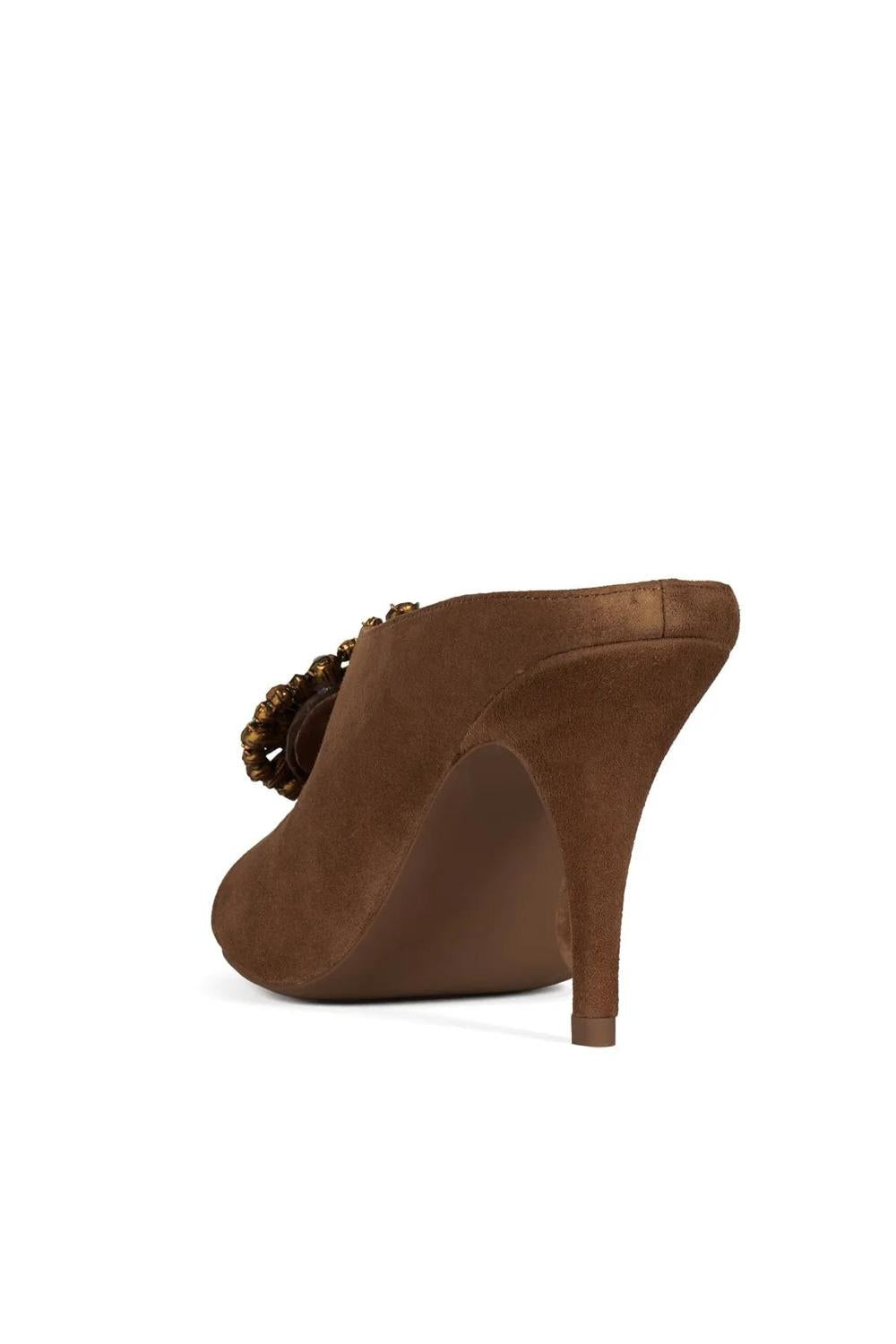 Mules Donna Coronate Jeffrey Campbell con Tacco CORONATE /CARAMEL SUEDE Jeffrey Campbell