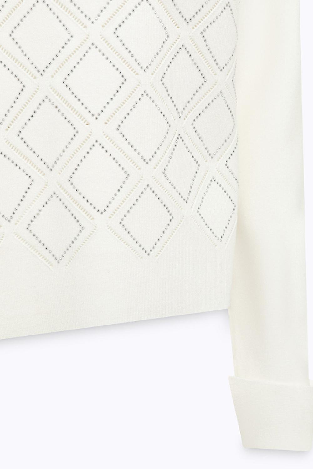 MAGLIA IN VISCOSA CON STRASS RF5147 MS99E10602 Blugirl