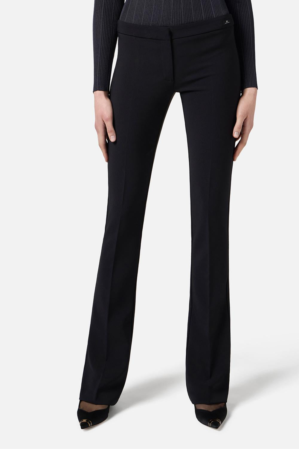 Pantaloni in crêpe leggero<BR/> PA133 57E2110 Elisabetta Franchi