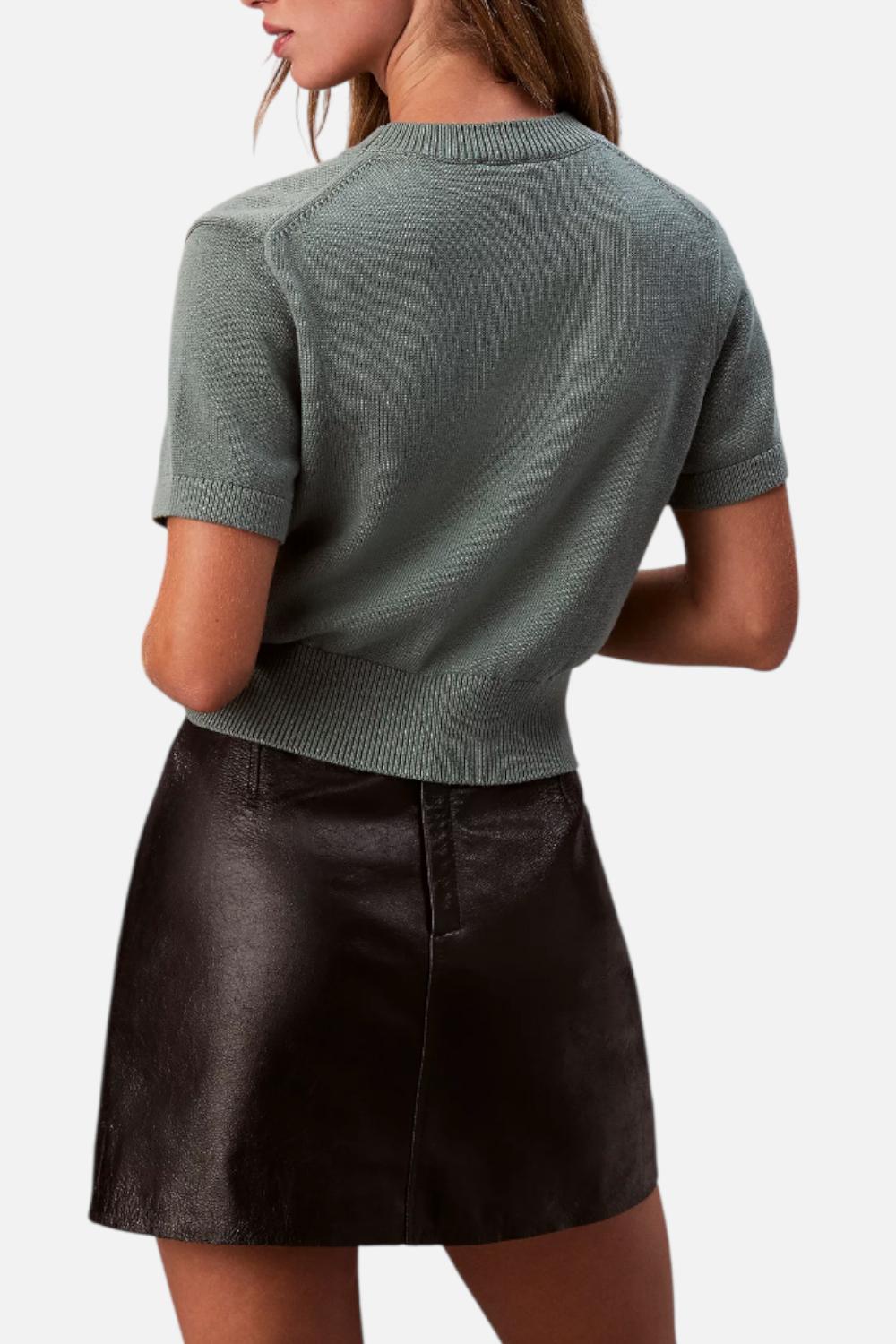 T-shirt Donna Calvin Klein con Grafica Monologo e Design Minimal LV044E306G /PNO Calvin Klein
