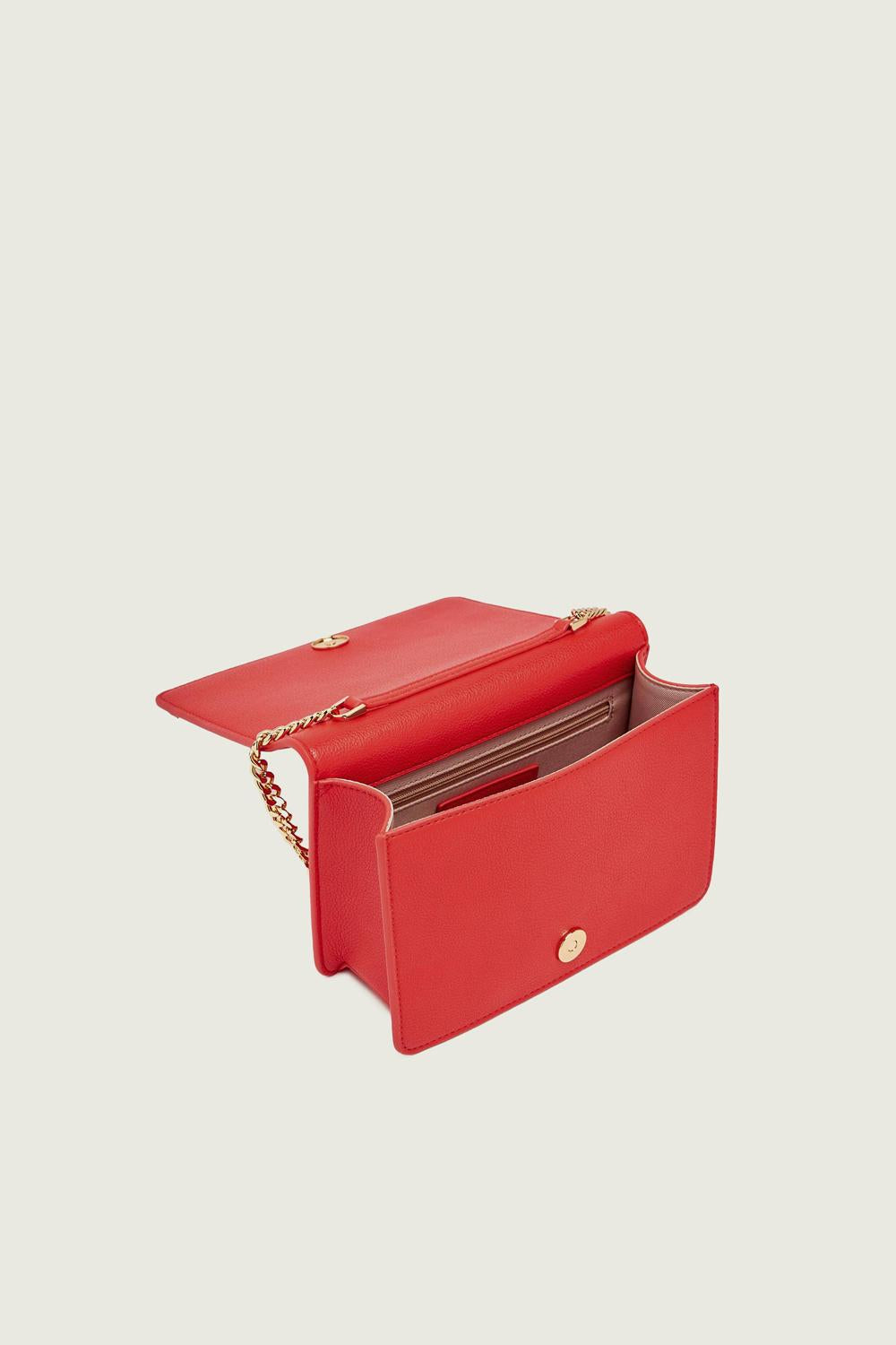 Borsa Elisabetta Franchi Effetto Pelle con Tracolla a Catena e Logo BS39A 61E2H85 Elisabetta Franchi