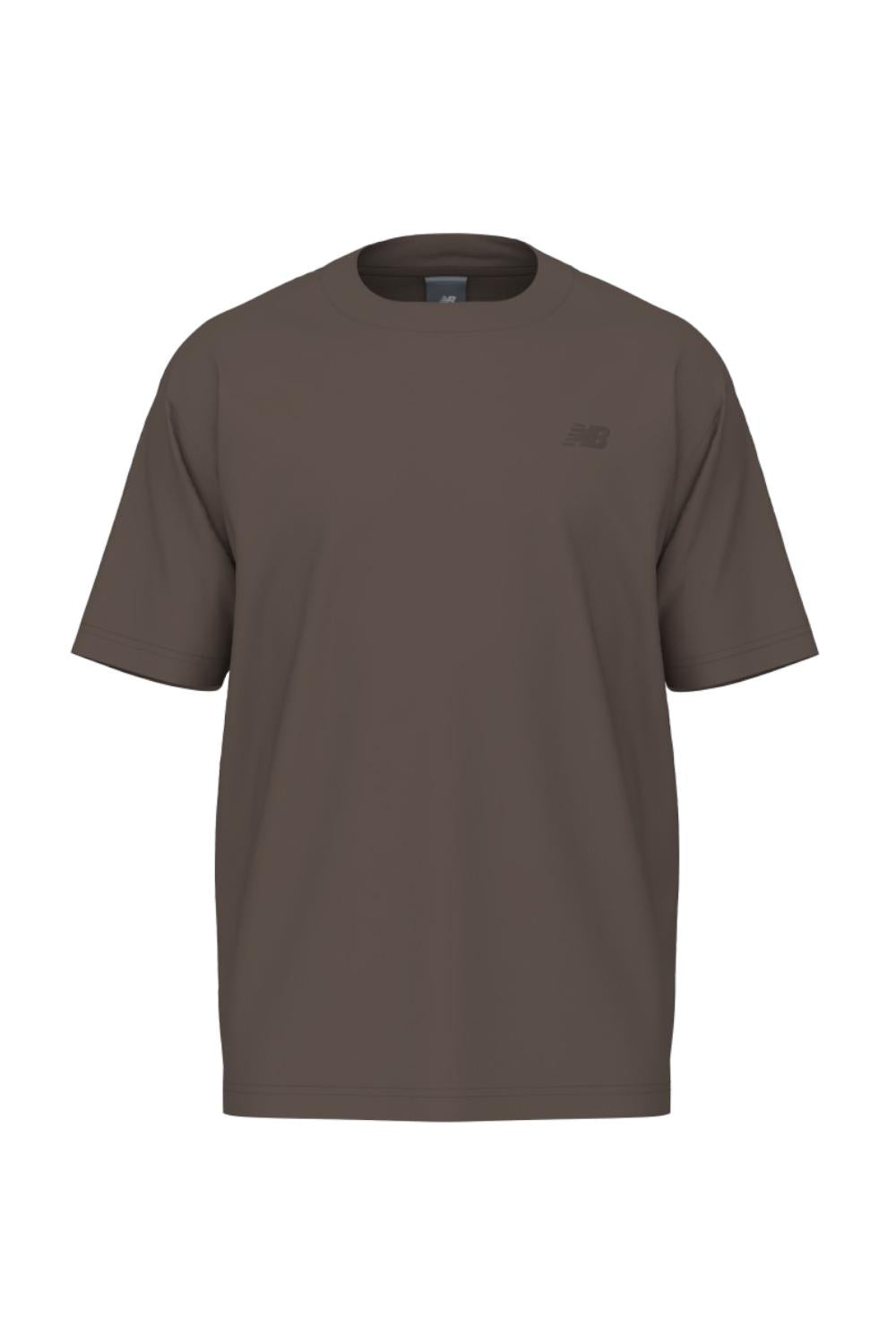 t-shirt girocollo a manica corta in cotone con scritta logo piccola sul petto a destra MT41533 ABP New Balance