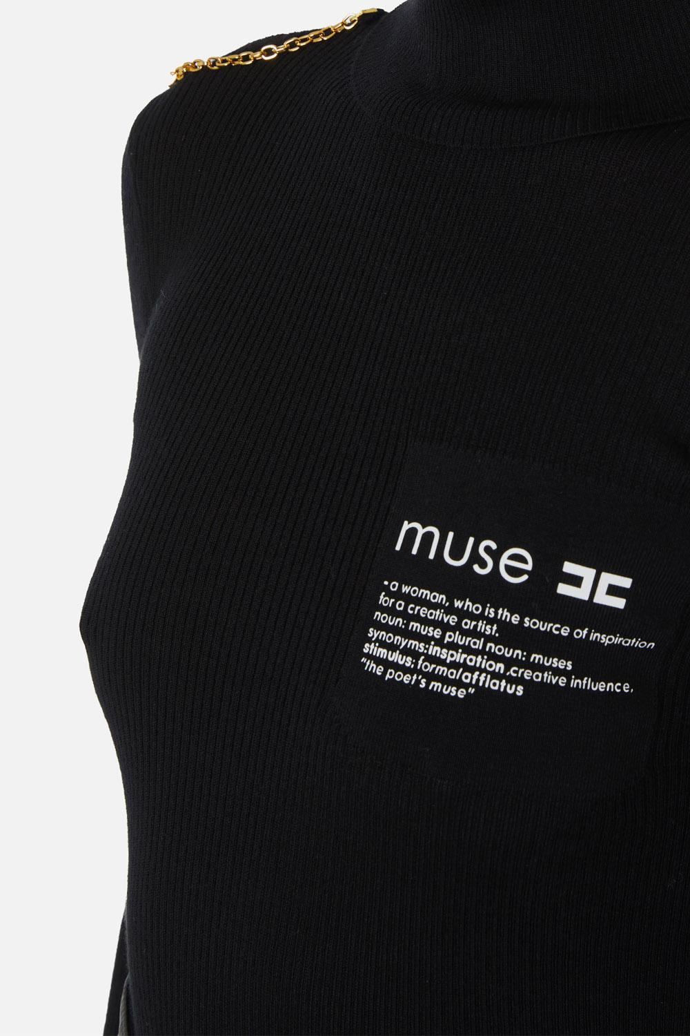 Dolcevita con dettaglio lettering MK43B 57E2110 Elisabetta Franchi