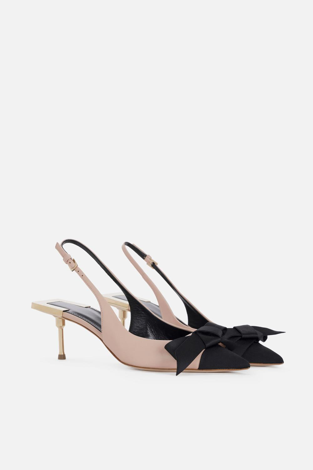 Slingback in nappa con fiocco in raso<BR/> SA05L 51E2236 Elisabetta Franchi