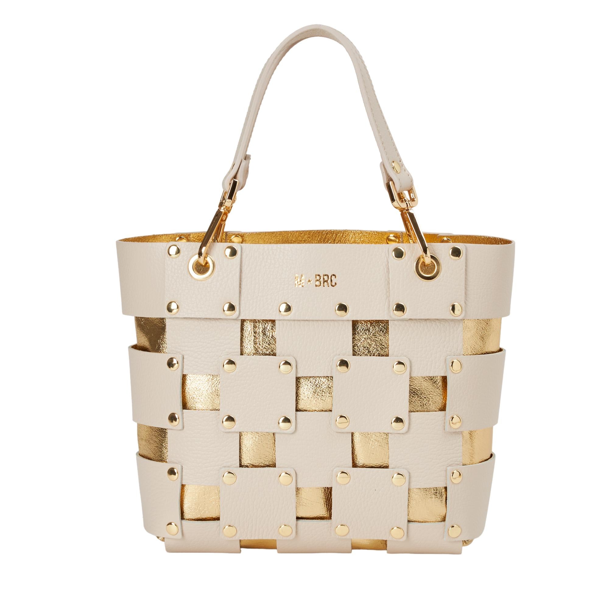 BORSA IN PELLE LINEA SQUARE H144 /AVORIO M Brc
