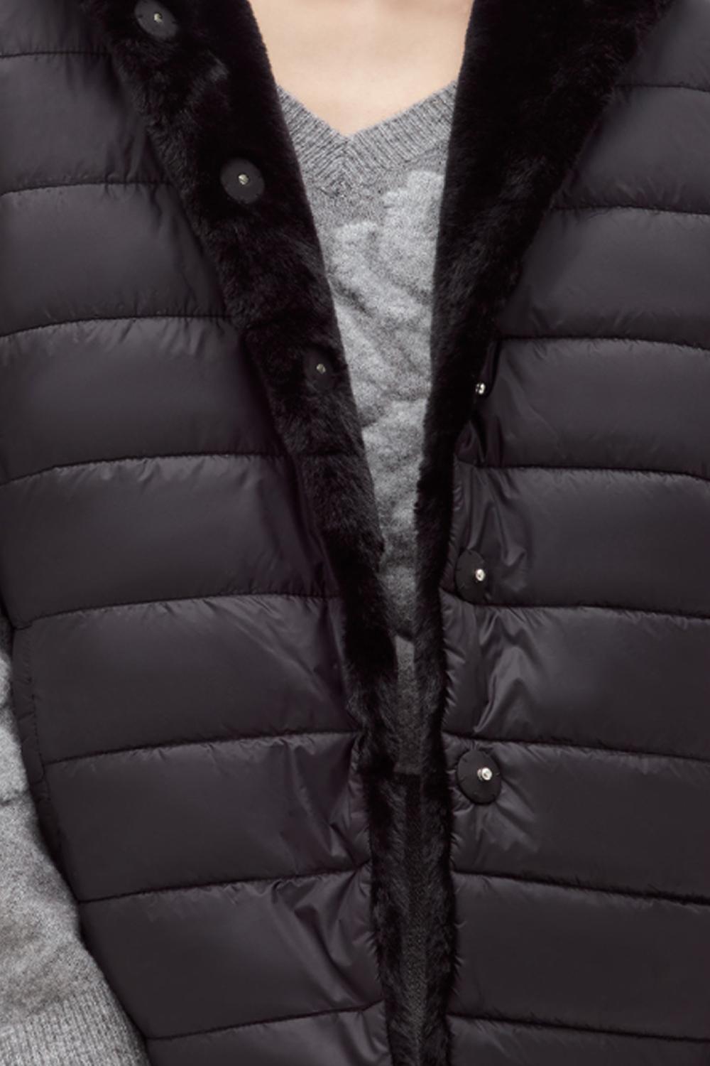 Cappa reversibile in faux fur con cappuccio PF5004 T030022222 Blugirl