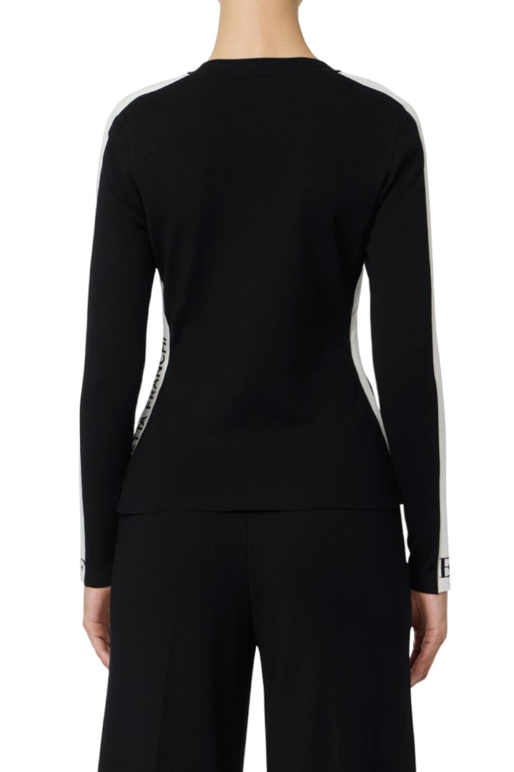 Maglia in viscosa con bande lucide<BR/> MK03S 56E2EF3 Elisabetta Franchi