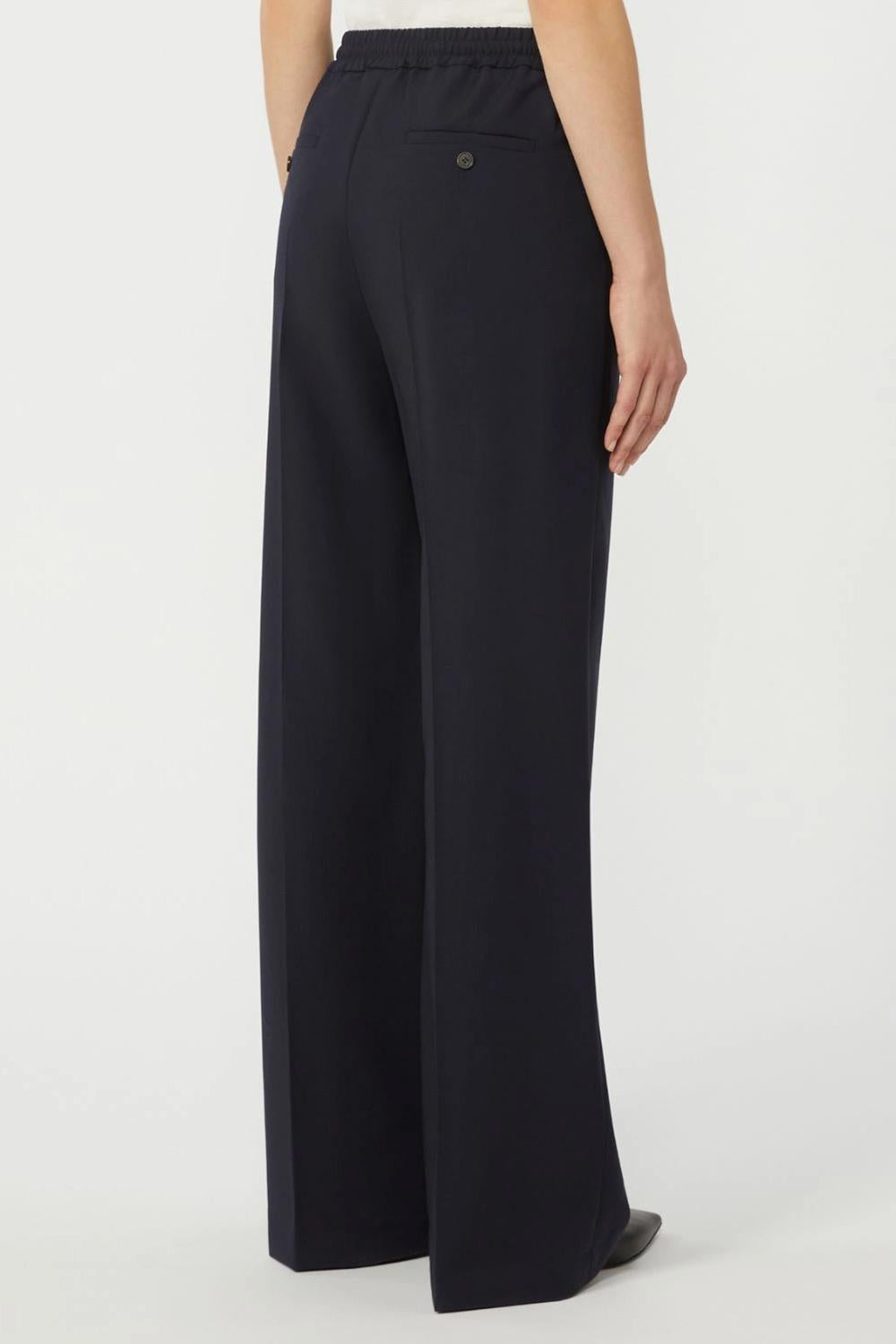 Pantalone in tela di pura lana WKDMALLO 001BLU Max Mara Weekend