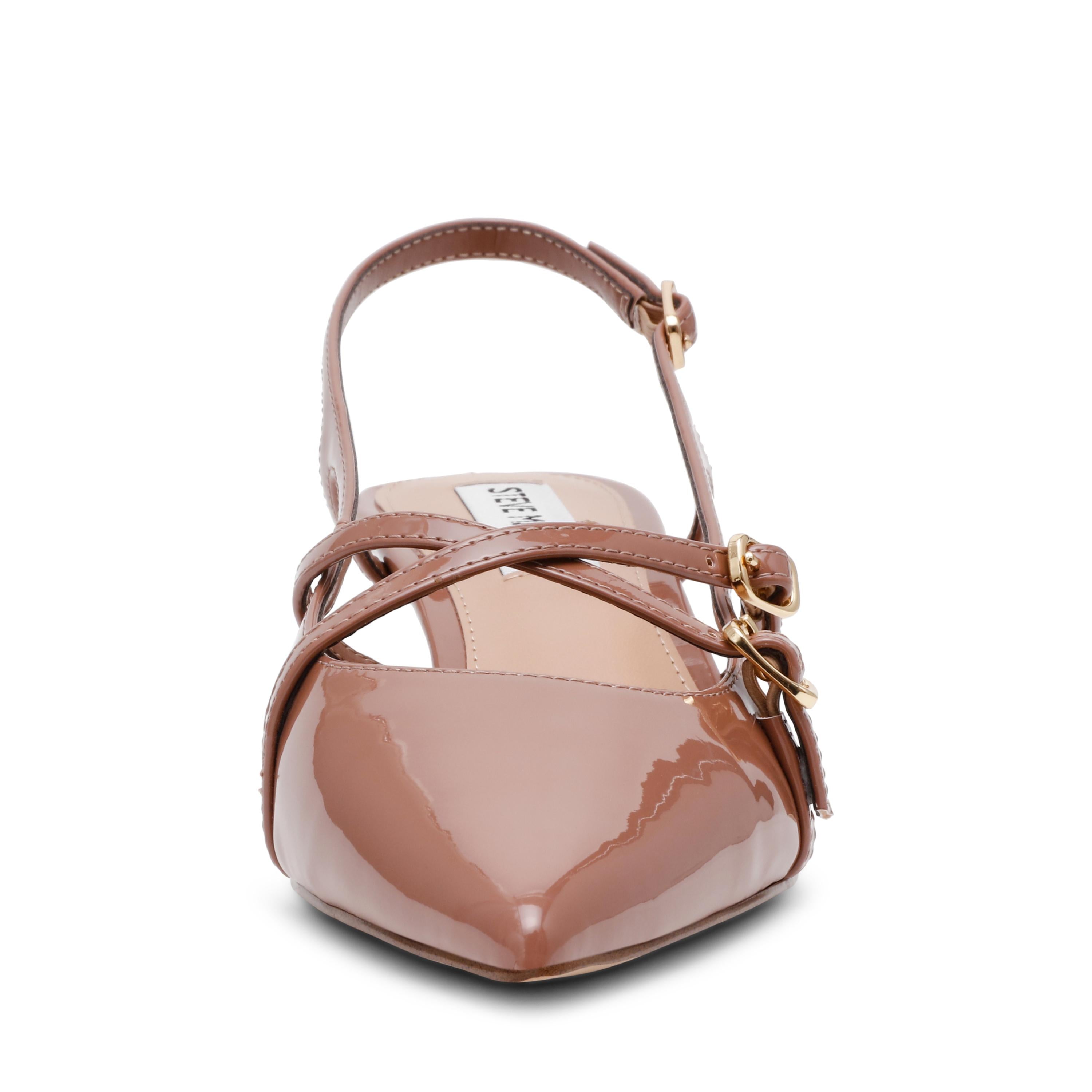 Décolleté Slingback con fibbie e tacco basso LINDALE TAUPE PATENT Steve Madden